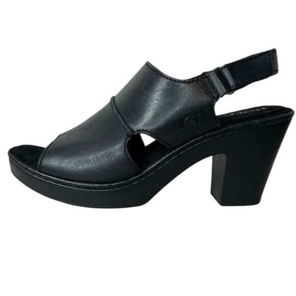 BORN Wekiva Dress Sandals in Black Leather Women's Size 8 M - Picture 1 of 13